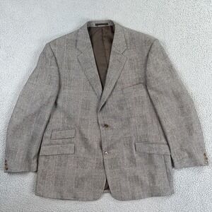 Triona Donegal Ireland Donegal Wool Blazer Men 48R Beige Glen Check‎
